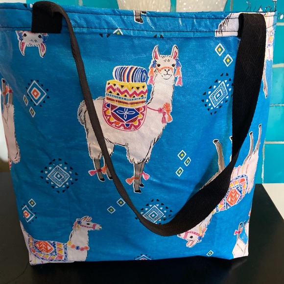 Large llama insulated lunch Tote bag - Picture 2 of 5